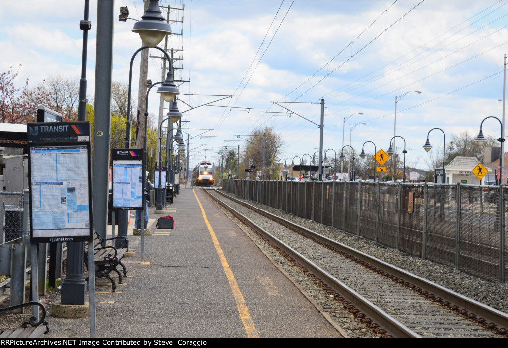 Approaching Little Silver Station